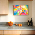 Let Loose Silly Goose print in white frame