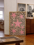 Tufted look animal print decor for teen bedroom