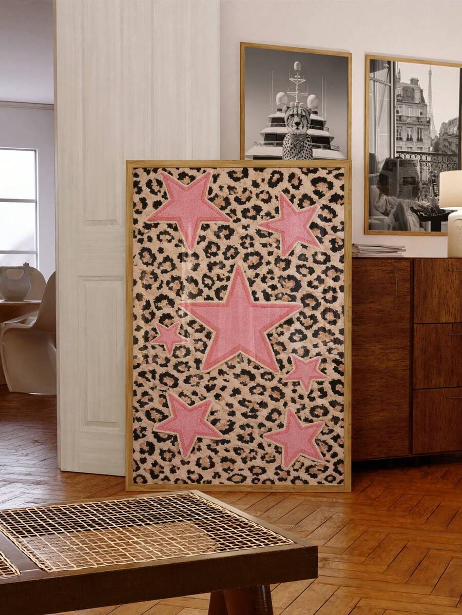 Tufted look animal print decor for teen bedroom