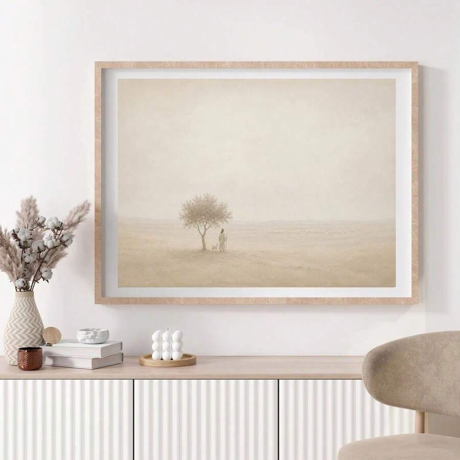 Good Shepherd canvas for prayer room nursery bedroom church office or entryway