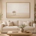 Leave The 99 wall art with Jesus shepherd and lost sheep in beige landscape