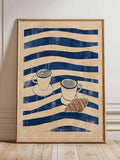 Breakfast wall decor for dining room kitchen nook or pantry with French bistro mood