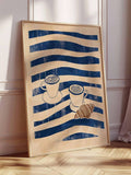 Breakfast wall decor for dining room kitchen nook or pantry with French bistro mood