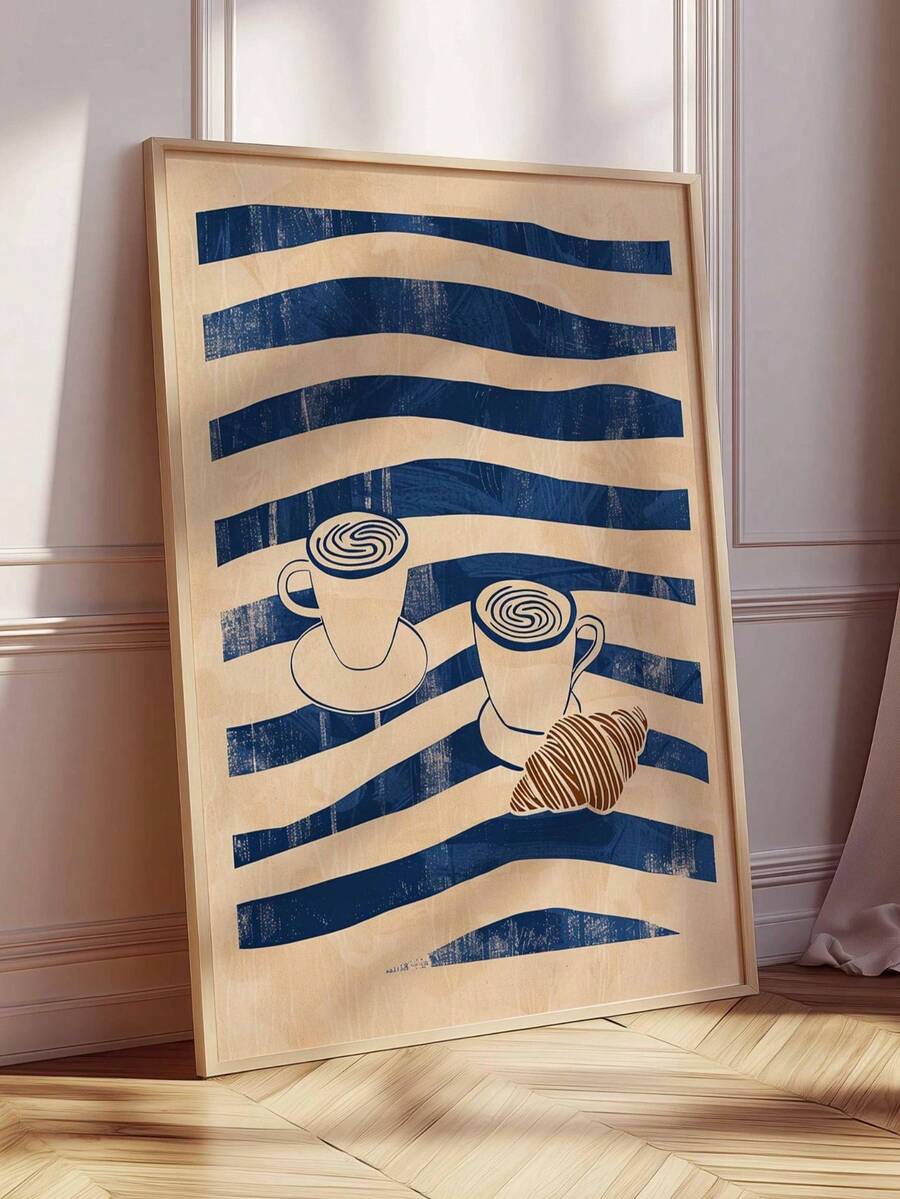 Breakfast wall decor for dining room kitchen nook or pantry with French bistro mood