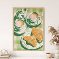 Breakfast wall decor for dining room kitchen nook or pantry with French bistro mood