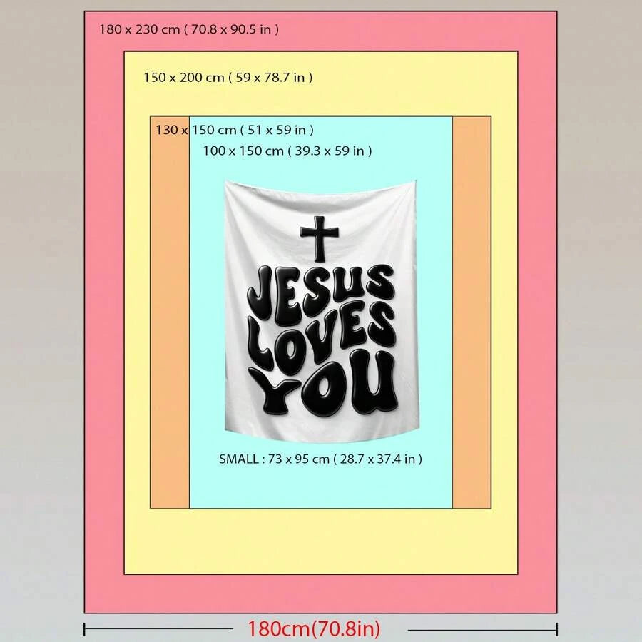 heart letter wall tapestry product image 22