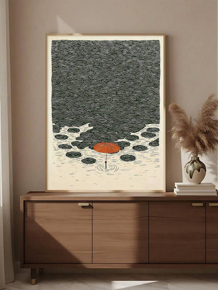 Alternate wave umbrella artwork noted as non-koi image