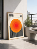 Geometric canvas preview with Bauhaus 1923 text and retro modern layout