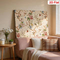 Almond blossom print single blue canvas with thick gallery wrapped side depth