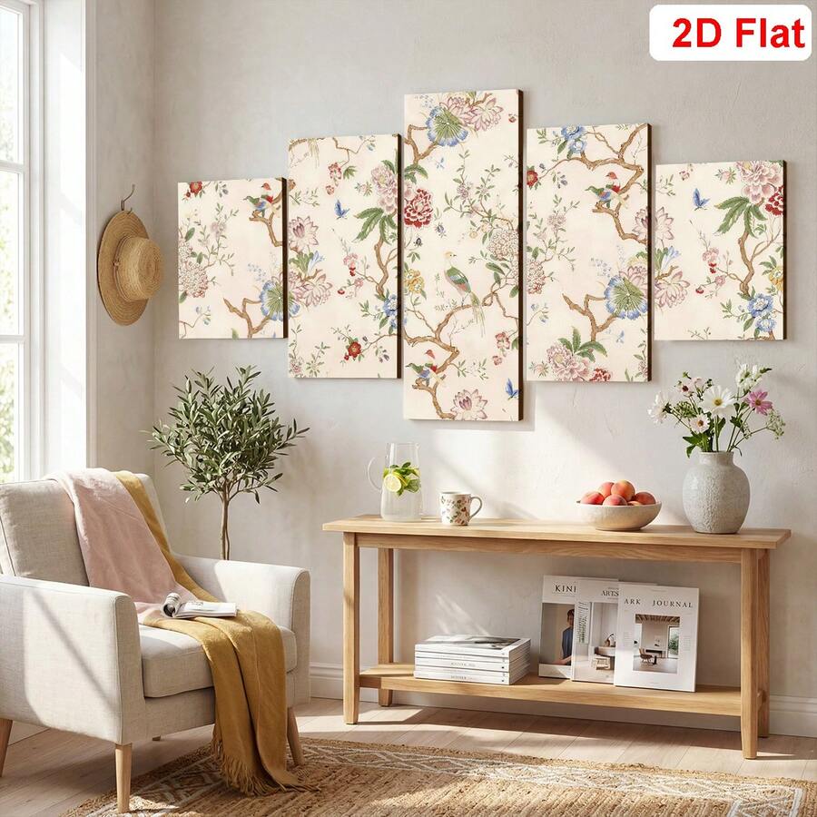 Flower canvas art single blue almond blossom print in bright room mockup