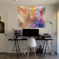 Hippie wall decor tapestry with Indian inspired mandala design