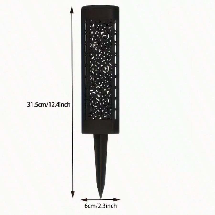 Outdoor lighting dimension graphic with 31.5 cm height and 6 cm width garden stake lamp