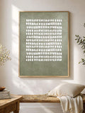 Emerald Green Abstract Mid-Century Modern Japandi Dot Canvas Poster 