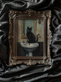 Oil painting style cat wall decor for cat lovers