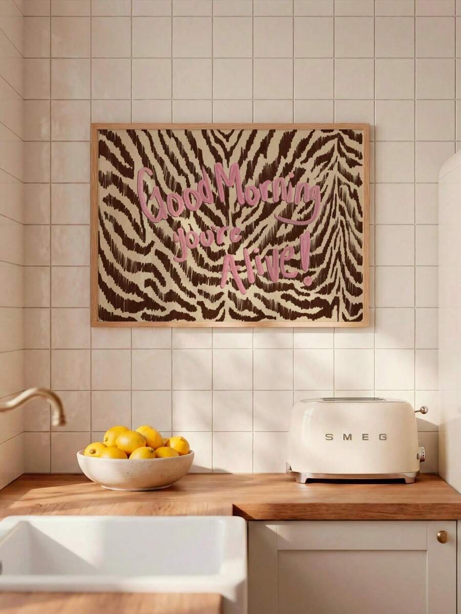 Retro maximalist inspirational canvas poster