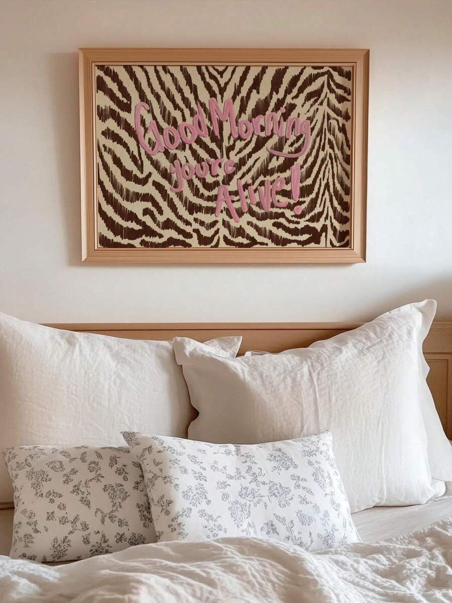 Cheerful quote art for a bedroom or entryway