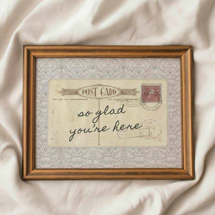 Cream and sepia handwritten home decor