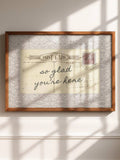 Retro postcard welcome canvas art