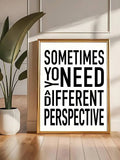 Hippie wall decor with uplifting quote and retro flower details