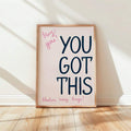 Positive quote print for bedroom office classroom and dorm wall decor