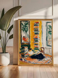 Minimalist book lover canvas in relaxed interior decor
