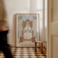 Boho cat print mockup for hallway meditation nook or cat lover room