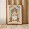 Witchy cat wall decor shown as framed mystical tarot artwork