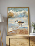 Ocean bathroom decor preview with blue aqua gray tan and coastal humor