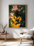 Afrocentric leopard print decor displayed as framed wall art
