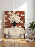 Modern statement wall art for boho living room