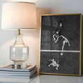 Framed soccer art for office game room or sports room