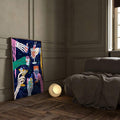 Gothic Halloween cocktail canvas poster shown as seasonal wall decor