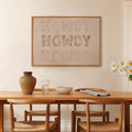 Rustic cowgirl wall art with distressed HOWDY text
