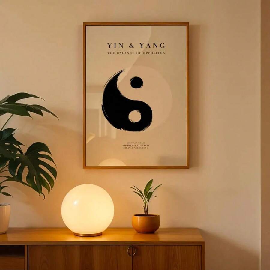 Zen-inspired canvas poster for a modern study or living room