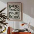 Inspirational sage lettering wall art with scalloped border