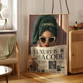 Beauty salon print mockup with feminine luxury decor and boutique mood