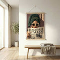 Vanity wall decor preview with framed glamorous woman artwork