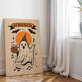 Retro spooky Halloween canvas poster
