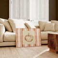 Seasonal fall wall art in a light wood-look frame