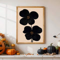 Framed botanical art for neutral bedroom or living room decor