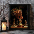 Chess player gift artwork with elegant strategic mood