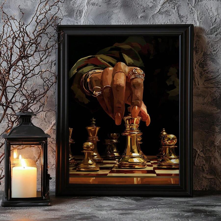 Chess player gift artwork with elegant strategic mood