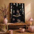 Victorian gothic decor with burgundy cream and black palette