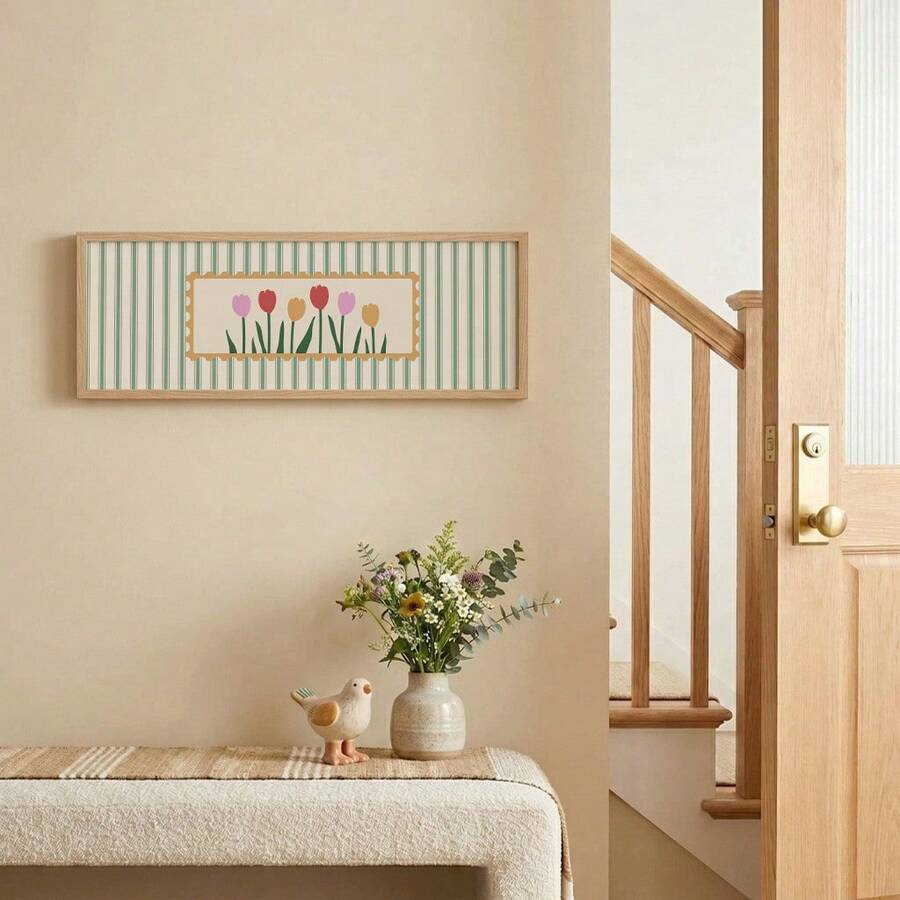 Vintage botanical canvas decor for a coffee station