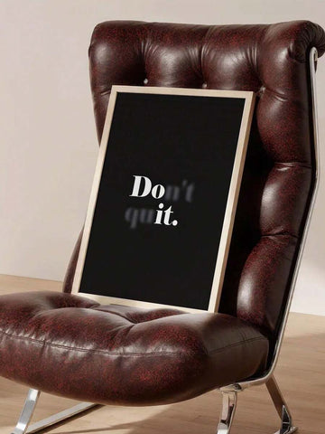 Motivational wall art shown in natural wood frame mockup
