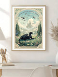Storybook flower market art for a reading nook