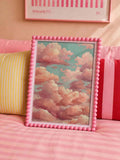 Pink Cloud Sky Oil Painting Vintage Sky Landscape Canvas Poste
