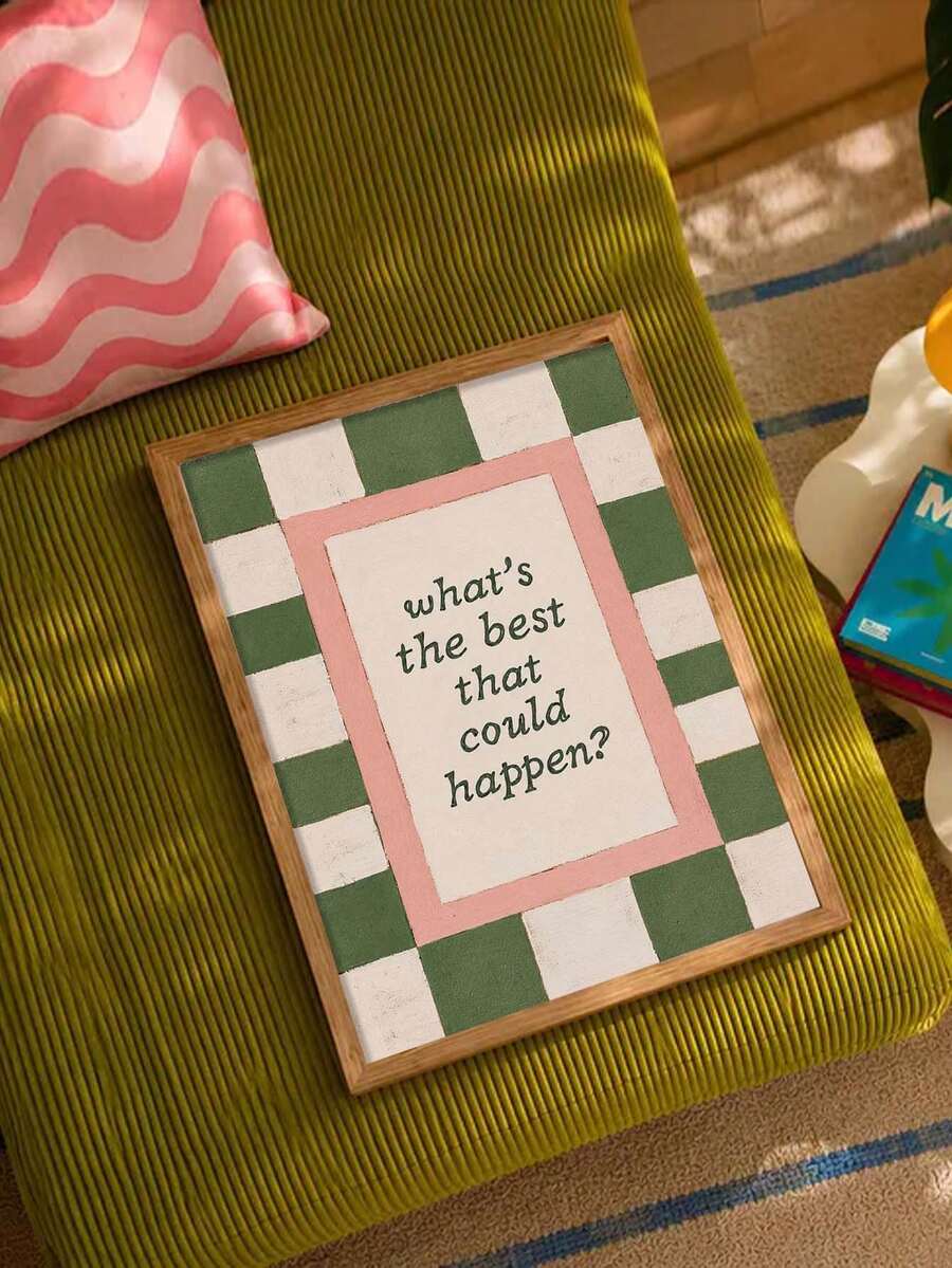 What's The Best That Could Happen Inspirational Text Canvas Poster 