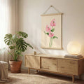 Pink flower art for bedroom living room or gallery wall