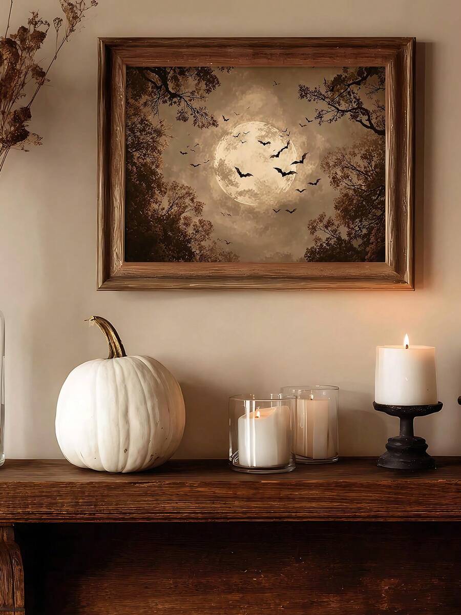 Dark academia Halloween wall decor